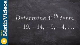 Learn how to find the 40th term of the arithmetic sequence