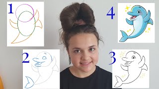 MITEN PIIRRETÄÄN UPEA DELFIINI tutorial