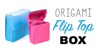 Origami Flip Top Box Tutorial - DIY - Paper Kawaii