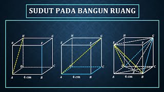 DIMENSI TIGA - Besar sudut antara garis dengan garis, garis dengan bidang dan bidang dengan bidang