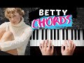 HOW TO PLAY BETTY BY TAYLOR SWIFT CHORDS SUPER EASY PIANO TUTORIAL