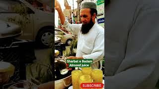 Pakistani 🇵🇰 cold drink sharbat e Badam #lahore #food #streetfood #shorts #shortfeed #viral #reels