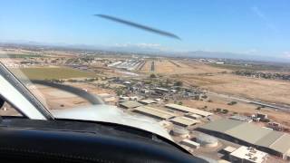 KCHD Chandler Municipal Airport Approach and Landing - Piper Cherokee Challenger N56202