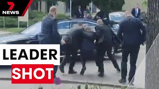 Slovak Prime Minister Robert Fico shot and wounded in assassination attempt | 7 News Australia