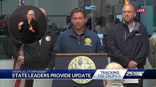 DeSantis and state leaders provide update on Debby's expected landfall in Florida