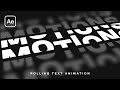 Create Rolling Text Animation Tutorial in After Effects