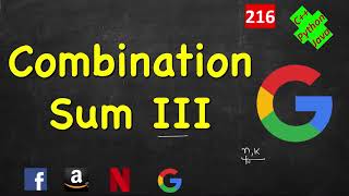Combination Sum iii | LeetCode 216 | C++, Java, Python