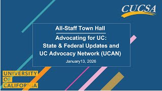 CUCSA 2026 Winter Quarter Town Hall