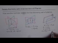 23 describe normals from the given intersection of three planes