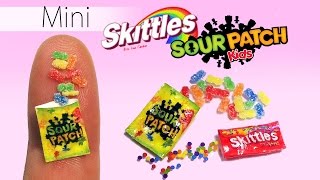 Miniature Skittles & Sour Patch Kids Tutorial // DIY Dolls/Dollhouse Candy
