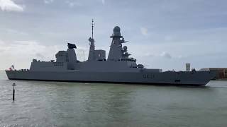 French Horizon class frigate FS Chevalier Paul arrives in Portsmouth