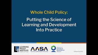 Webinar: Putting the Science of Learning and Development Into Practice
