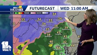 Dry Today, Wintry Mix Wednesday