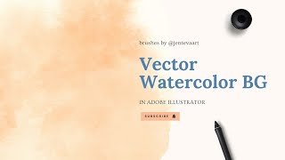 How to easily create a vector watercolor background in #adobeIllustrator. Brushes by @jentevaart