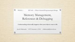 Week 3: Java Memory Management | Stack vs Heap, References & Debugging