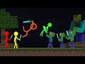 Stickman VS Minecraft: Zombie Apocalypse School - AVM Shorts Animation