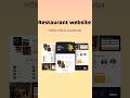 Restaurant website using HTML CSS & JavaScript #webdesign #design #htmlwebsite #shorts #viralshorts