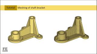 Hexa-penta meshing of shaft braket in hypermesh