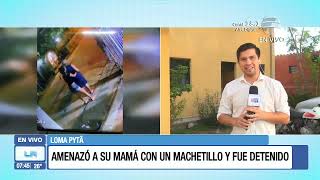 Amenazó a su propia madre con un machetillo en Asunción