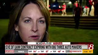 Workers rally in Kokomo Indiana on eve of expiring UAW contract with automakers; News 8 at 11 p.m.