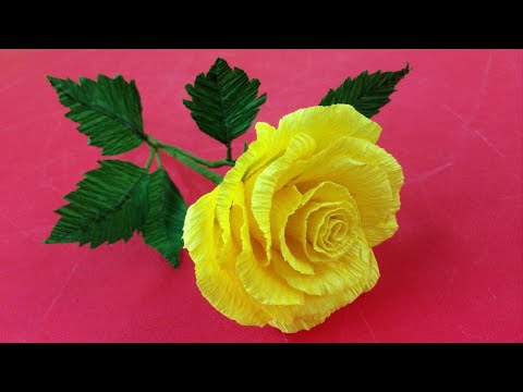 How to Make Rose Crepe Paper Flowers - Flower Making of Crepe Paper - Paper Flower Tutorial How to Make Rose Crepe Paper Flowers - Flower Making of Crepe Paper - Paper Flower Tutorial