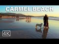 [4K] Carmel Beach - California USA - Sunset Walk