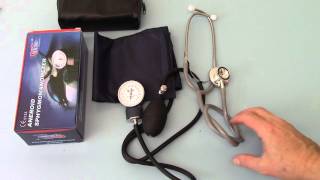 Aneroid Sphygmomanometer \u0026 Stethoscope Bundle Review Medical Supply Review