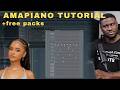 Amapiano FL Studio tutorial | Step by step with free pack