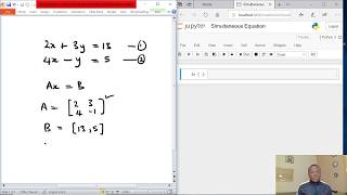 How to Solve Simultaneous Equation in Python
