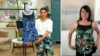 DreamShaper by Miracle Suit Daisy Mesh High Neck Tankini on QVC