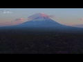 lenticular clouds on mt.fuji 空撮 笠雲と富士山 4k