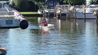 Paddling the Viola 14 sailing canoe  - video 1