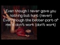 Tinashe - Flame (lyrics on screen)