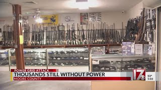 ‘I knew whatever it was, it wasn’t good’: Moore County gun store owner feels effect of power outage