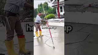 This guy is a master working with cement! 👷‍♂️  #shorts #funny