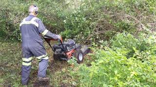 DR Field and Brush Mower PRO MAX34 Cutting High Weeds