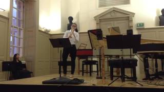 Moeck/SRP 2015 recorder competition winner Laura Schmid plays Telemann @ Royal Greenwich internatio