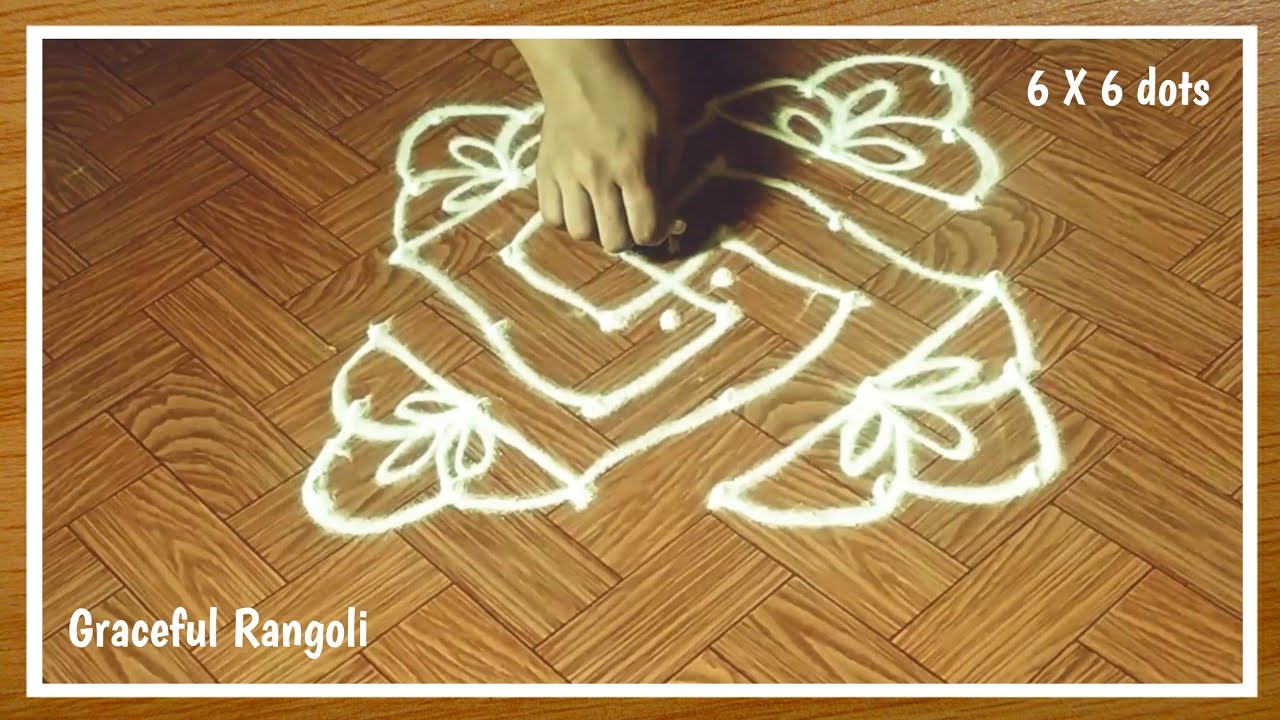 Daily Use Rangoli | Rangoli 6x6 Dots | Small Rangoli Kolams | Easy ...