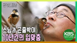 스님과 곤줄박이, 10년간의 입맞춤 [환경스페셜-누가 열매를 차지할 것인가] / KBS 20090325 방송