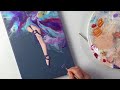 take your acrylic pouring further. beautiful ballerina design for you to try ab creative tutorial