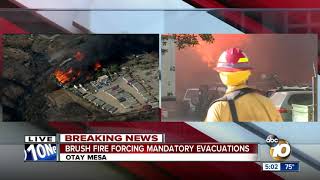 Propane tanks explode as Caliente Fire scorches Otay Mesa pallet yard