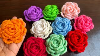 ✨Crochet Flower Tutorial♡♡ How to Make Crochet Flowers 🌼 Step by Step 🌺🌞 Beginners Friendly😍