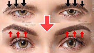 Eyebrow Lift Exercise & Massage! Fix Droopy Eyelids,  Sagging Forehead | Make Your Eyes Bigger