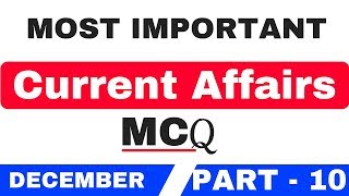 December Current Affairs Most Important MCQ in Hindi  for IBPS PO, IBPS Clerk, SSC CGL,  CHSL Part10