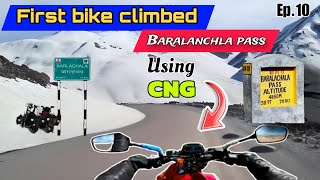 LADAKH से BARALANCHLA आते ही CNG ON कर दिया😱 BAJAJ FREEDOM 125 | Ep.10 | SARCHU TO MANALI🔥