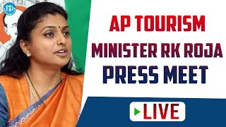 LIVE🔴: Minister for Tourism, Culture \u0026 Youth Advancement Smt. R.K.Roja press meet | iDream News