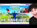 I Stream Sniped Tfue until he RAGE QUIT FORTNITE