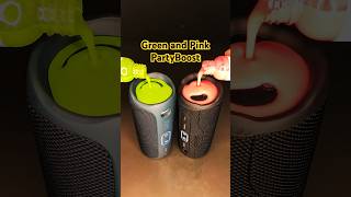 JBL PartyBoost with pink and moss green paints