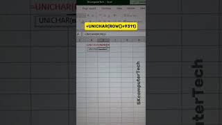 How To Apply UNICHAR Function | UNICHAR Formula | MS Excel Tips and Tricks #tipsandtricks #exceltip