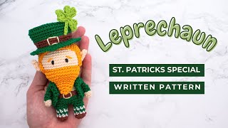 Leprechaun amigurumi free written pattern! St Patrick's crochet pattern